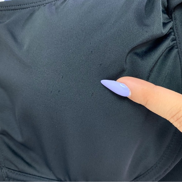 NWT Athleta Women's Black Tara Halter Swim V-Neck Dress Size 38D/DD - Picture 8 of 13